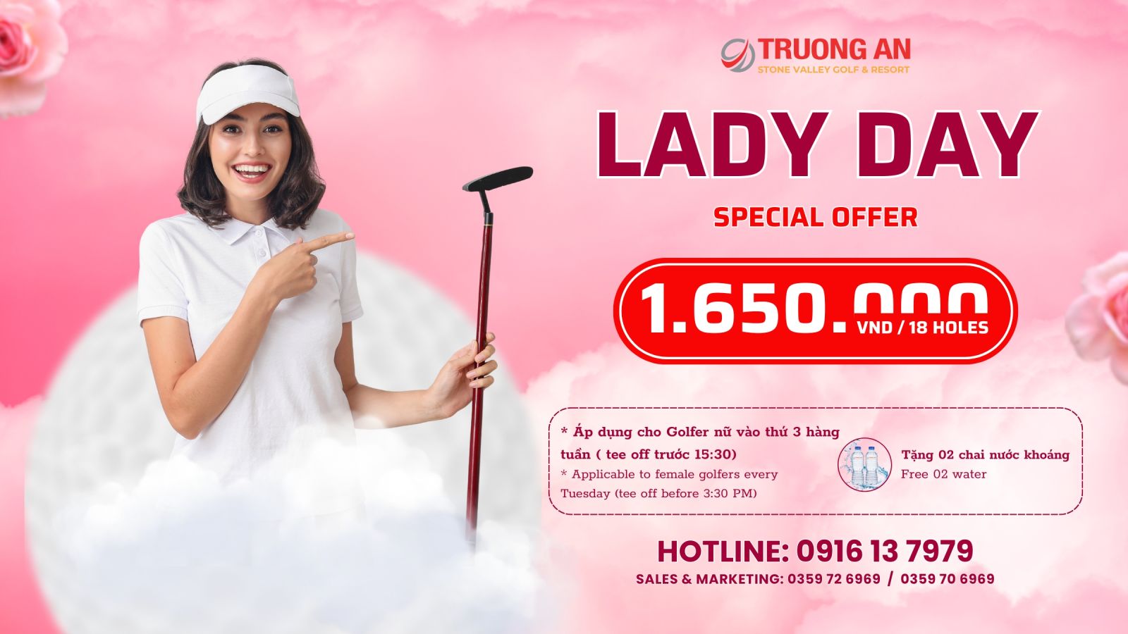 Lady day - Chương trình khuyến mãi dành riêng cho golf nữ tại Stone Valley